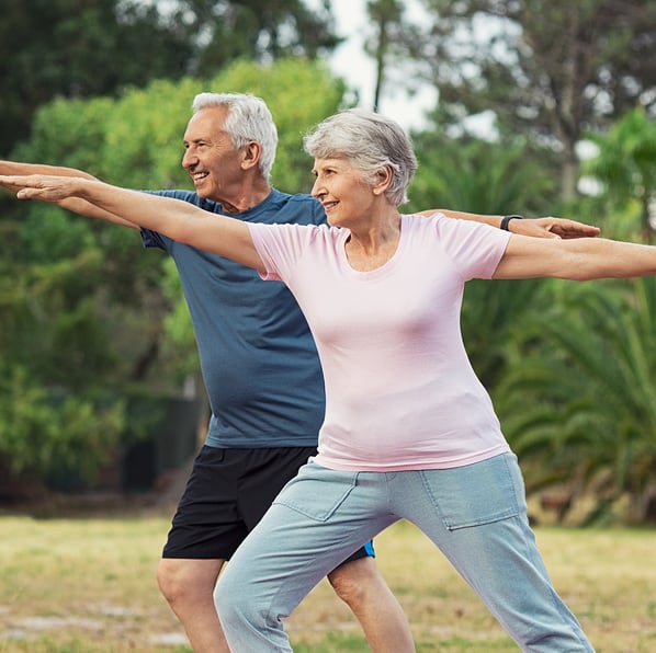 Couple Doing Yoga